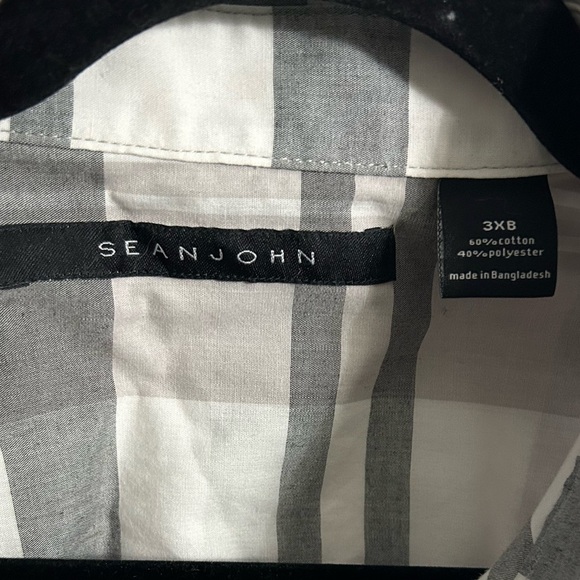 Sean John Men’s Red Plaid Casual Collared Button Down Shirt Size 3XB - Picture 5 of 6